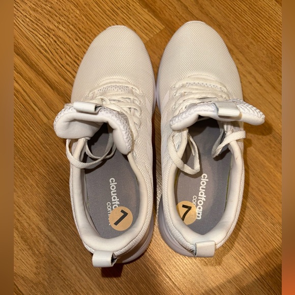 adidas women’s  Off-White Mesh Athletic Sneakers - Picture 4 of 7